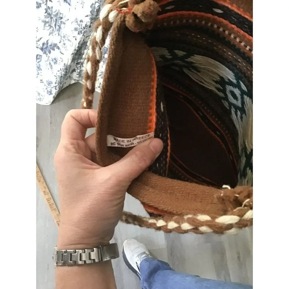 Retro‎ Vtg.  Boho Hipster Bag Hand-Woven Shoulder Bag Satchel